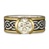 Bordered Laura with Diamond Engagement Ring with Split Mount